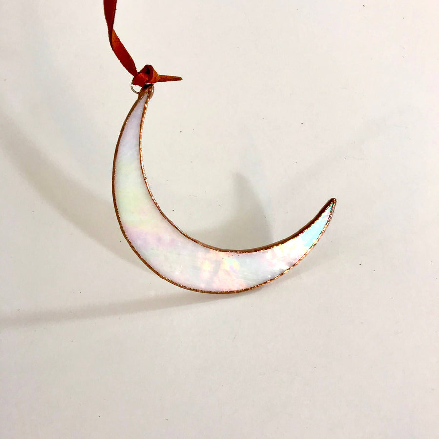 Stained Glass Crescent Moon 4"