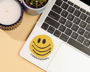 COOOOOOOOL Smiley Face Clear Vinyl Sticker - Holiday Gift Stocking Stuffer
