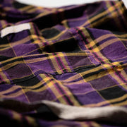 Recycle Cotton Check Apron Purple Mix