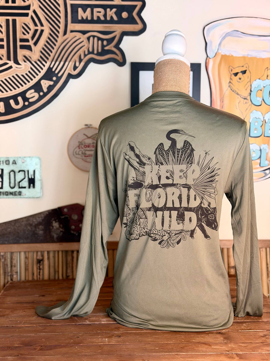 Keep Florida Wild L/S Dry-Fit Tee