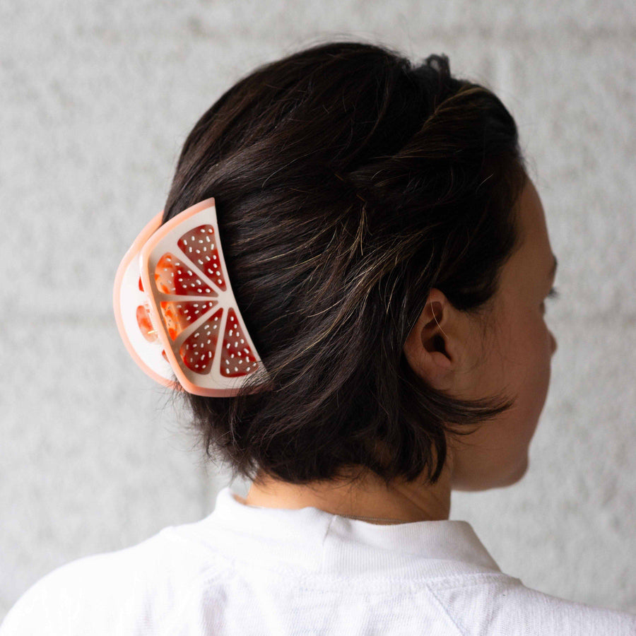 Large Grapefruit Slice Hair Claw Clip - Jenny Lemons