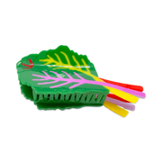 XL Rainbow Chard Hair Claw Clip