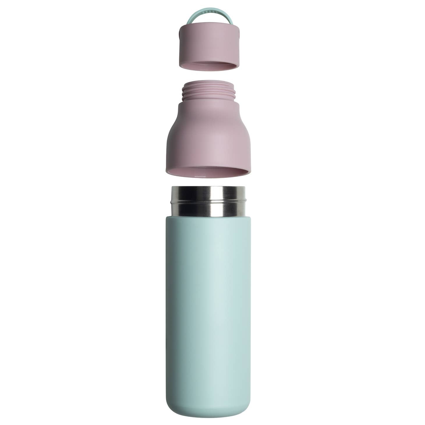 Active Water Bottle 500ml - Mint & Pink