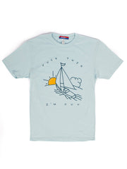 f*ck this I'm out - Sailboat Unisex Tee Light Blue