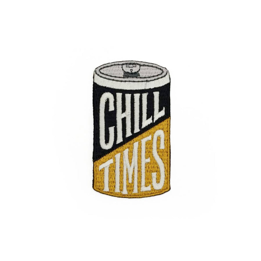 Vintage Beer Can "Chill Times" Embroidered Patch