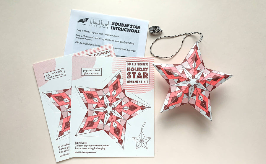 Geometric star DIY ornament kit