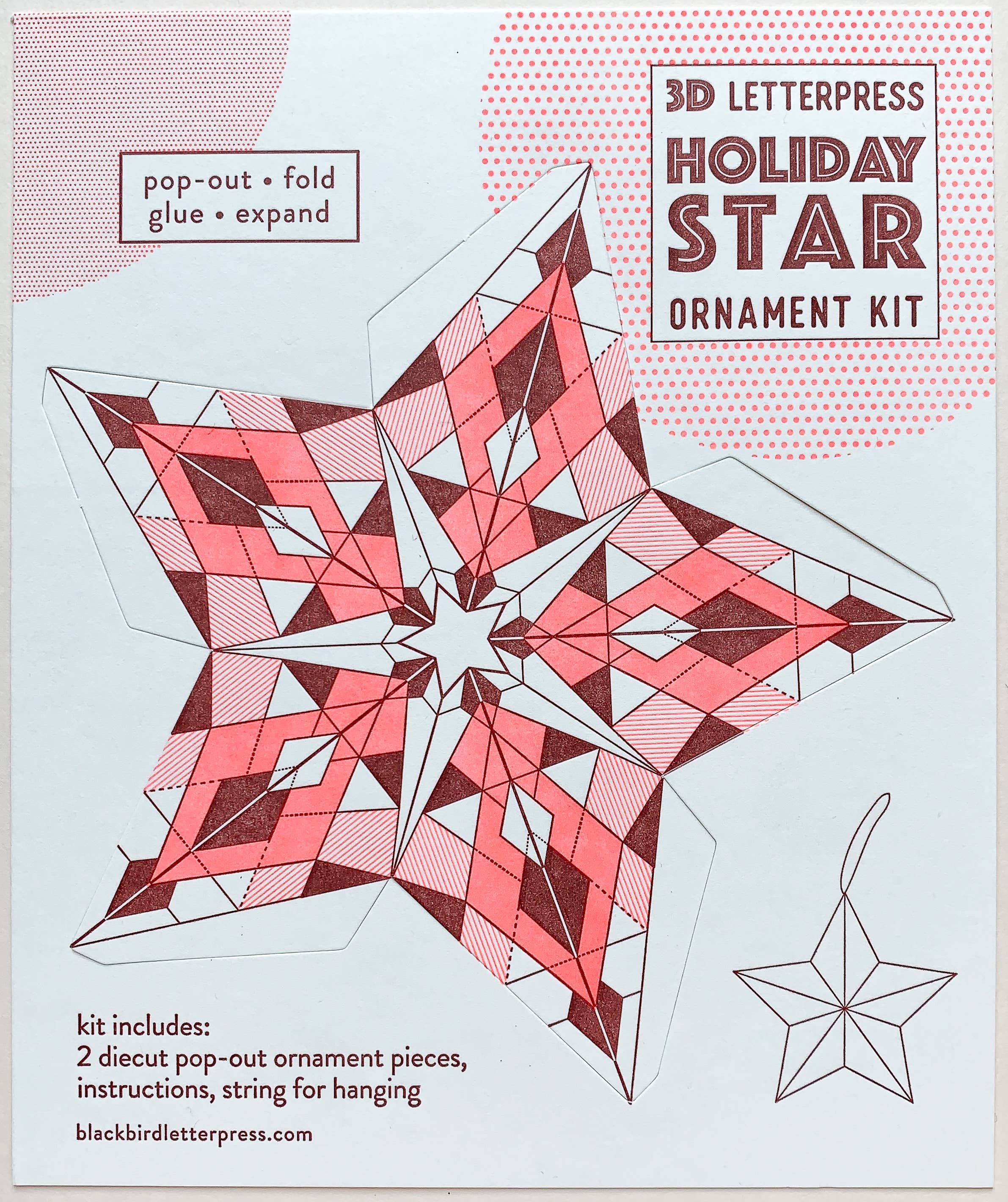 Geometric star DIY ornament kit