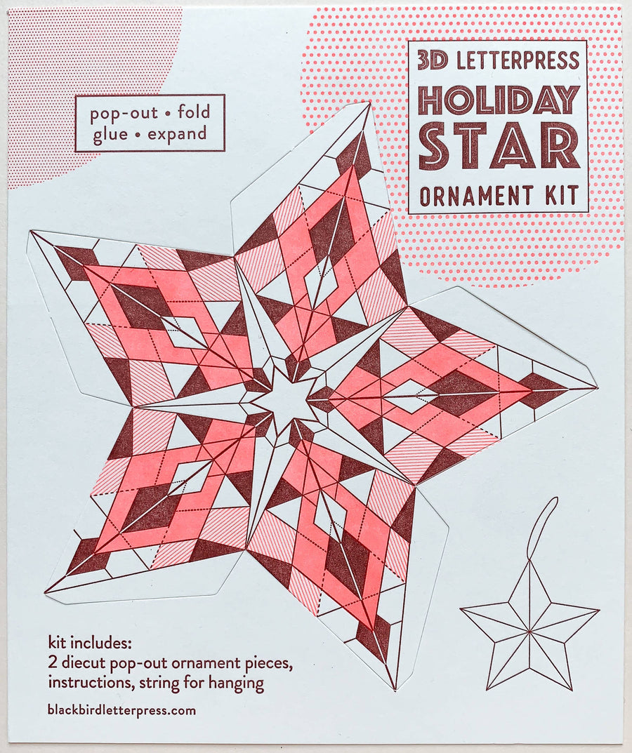 Geometric star DIY ornament kit
