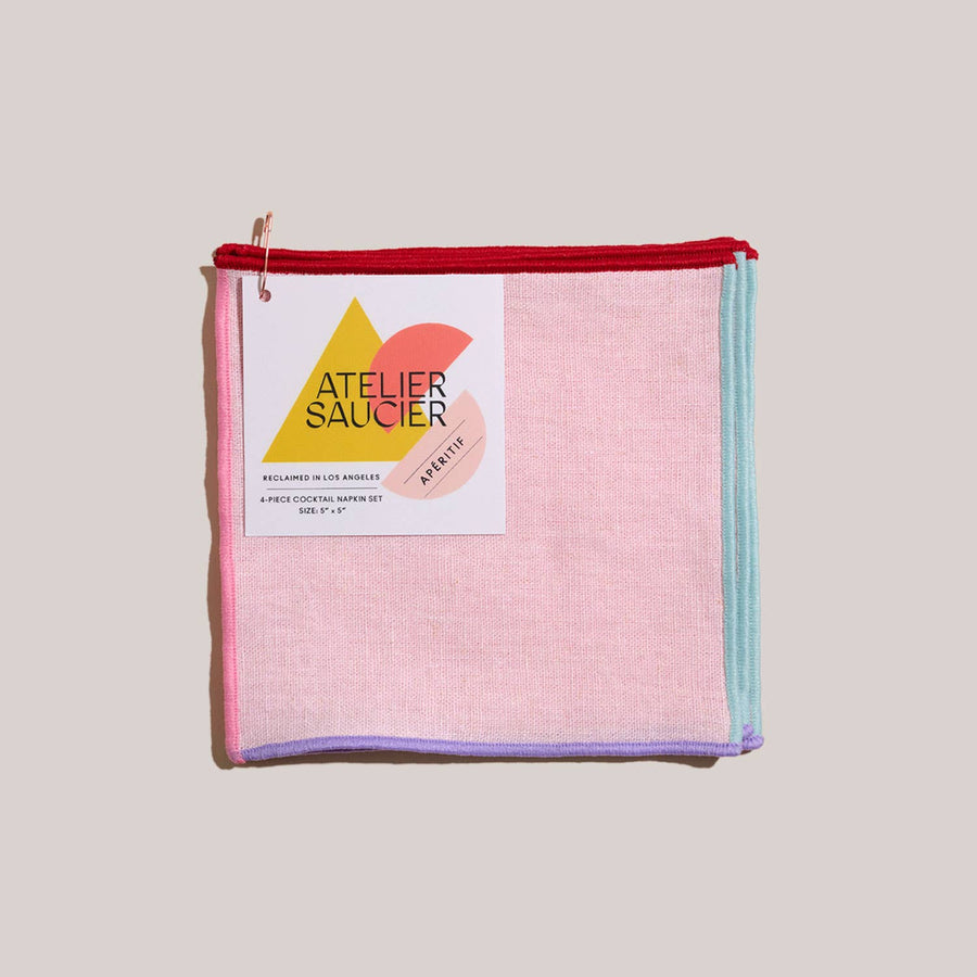 Candy Crush Linen Cocktail Napkins | Set of 4