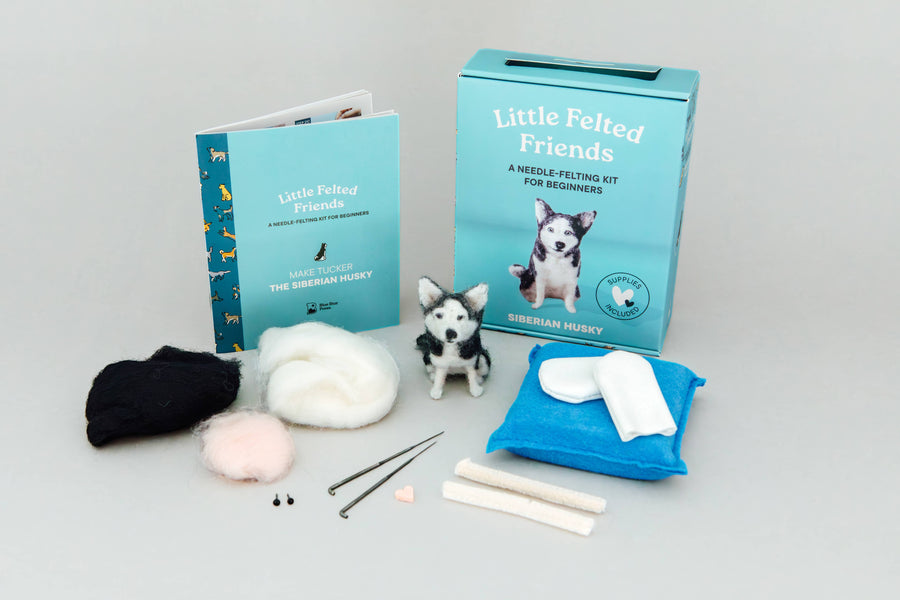 Little Felted Friends: Siberian Husky (Needle-Felting Kit)