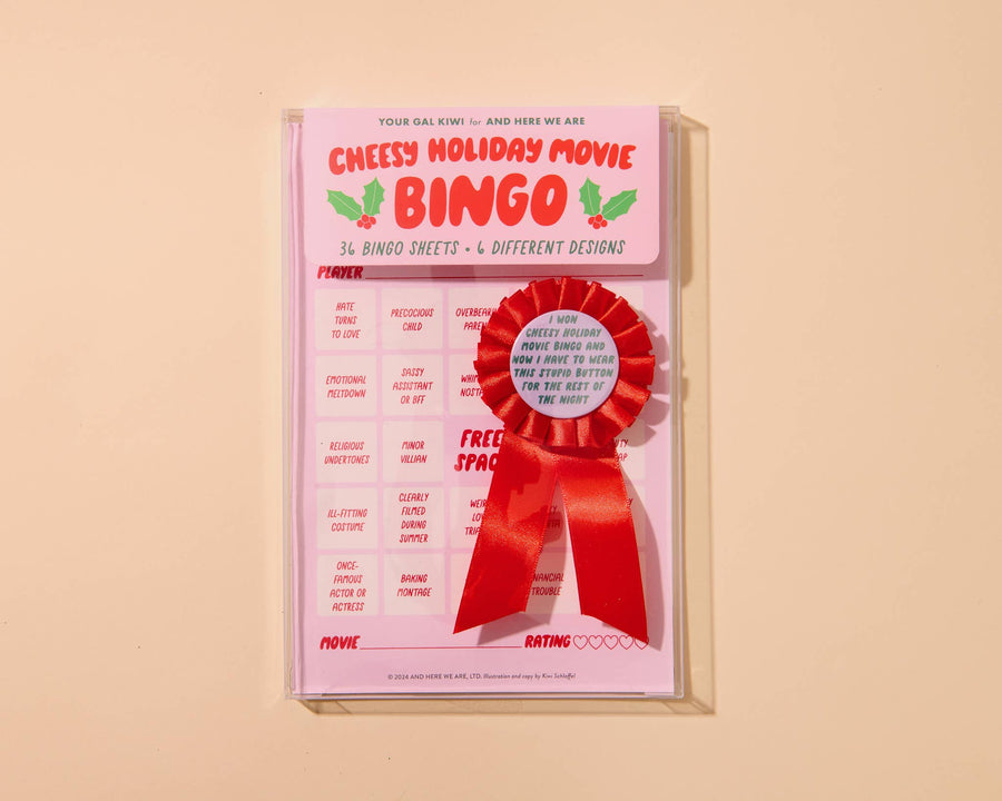 Cheesy Movie Bingo - Cheesy Holiday - Party Game Gift Stocking Stuffer Christmas gift pop culture
