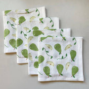 Cotton cloth napkins SET OF 4 -Pears