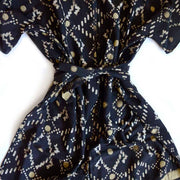 Black Modern Women's Kimono Robe - Beach Coverup | Mansa