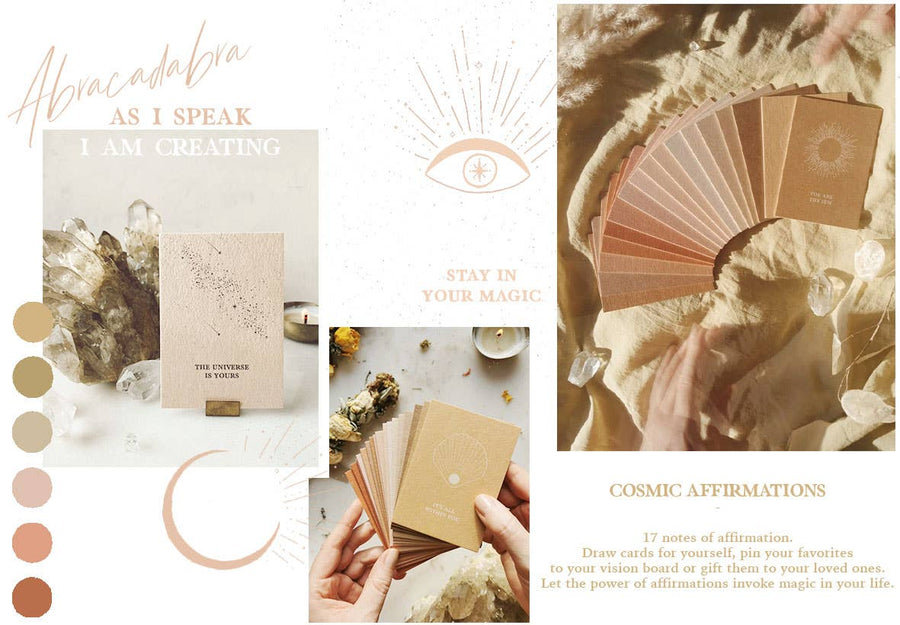 COSMIC AFFIRMATIONS - CARD SET - 17 CARDS IN A SET - ORACLE
