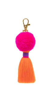 Pom Pom and Tassel Bag Charm