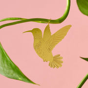 Plant Animal - Hummingbird plant decoration - Brass Hummingbird Plant Animal
