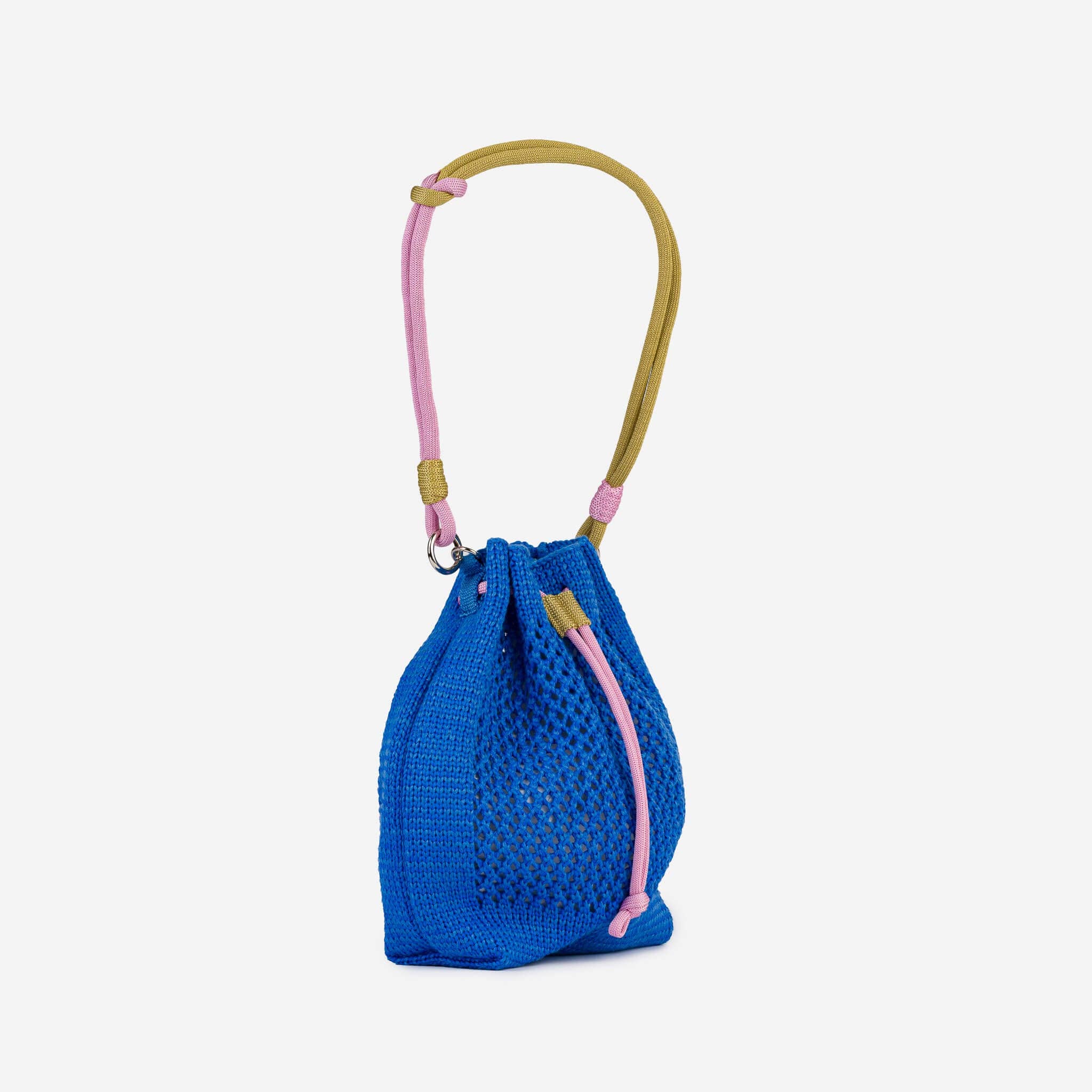 Drawstring Raffia Mini Bag