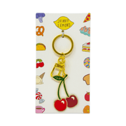 Cherries Enamel Bag Charm & Keychain
