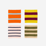 Patchwork Stripe Coaster Set: Desert