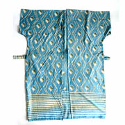 Bohemian Kimono Robe Dress Coverup in Blue Gold Tones | Bali