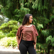 Women's Crop Top Lightweight Cotton Blouse | Autumn Breeze