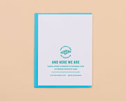 Hanukkah Sameach Menorah Letterpress Greeting Card- Made in USA