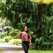 Women's Crop Top Lightweight Cotton Blouse | Autumn Breeze