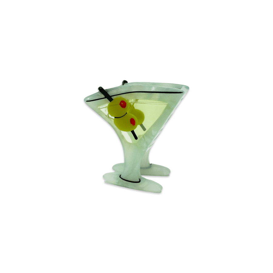 Mini martini glass hairclip 