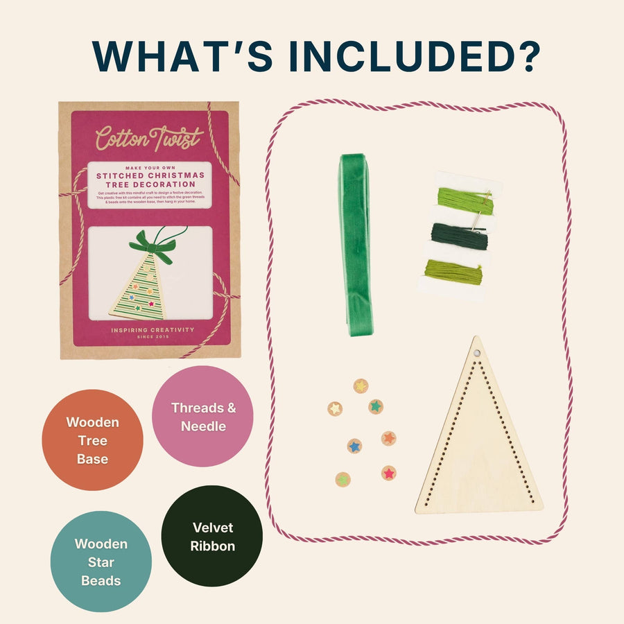 Make Your Own Stitched Christmas Tree Decoration