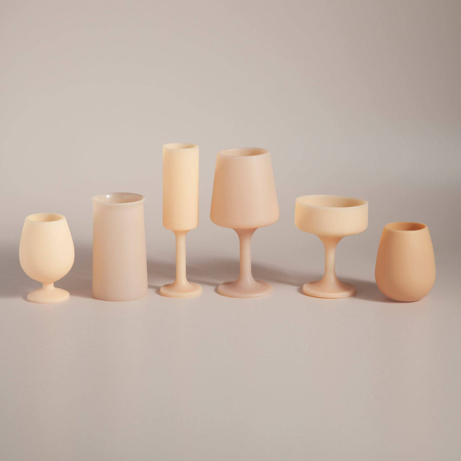 Wheat + oat | stegg |  silicone unbreakable highball glasses