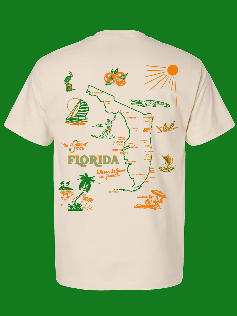 Sarasota Florida Map T-Shirt