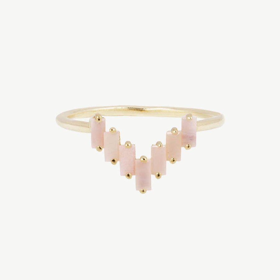 Chevron Gemstone Ring