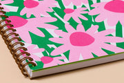 Coneflower Wildflower Letterpress Spiral A5 Notebook - Made in USA - Outdoor, Hiking, Gardening - Back to School, Christmas Gift