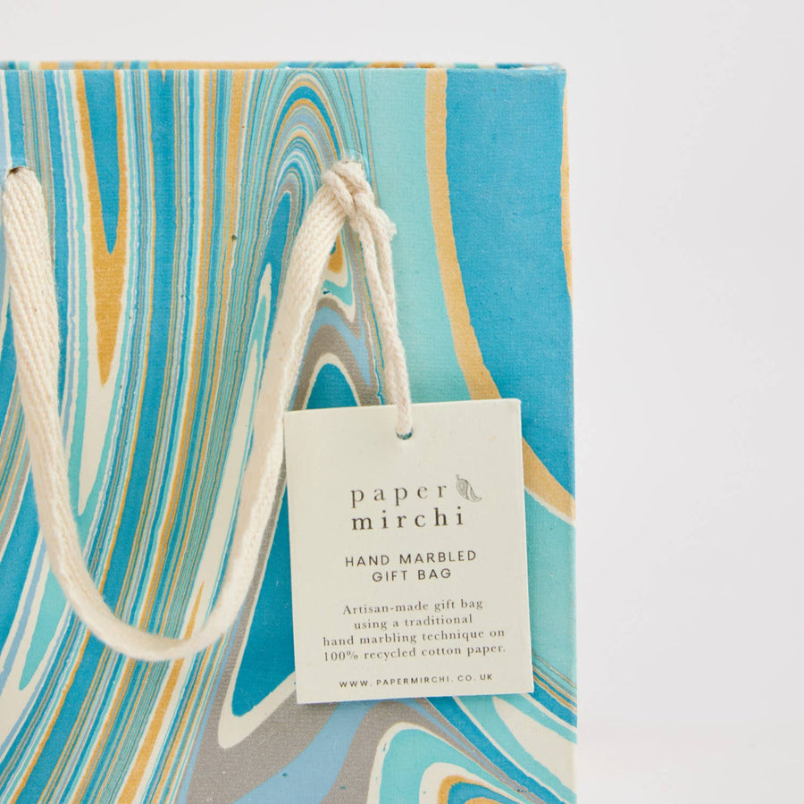 Hand Marbled Gift Bags (Small) - Luxe