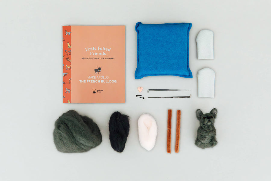 Little Felted Friends: French Bulldog (Needle-Felting Kit)