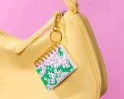 Letterpress Mini Notebook Bag Charm—Aster (Floral)