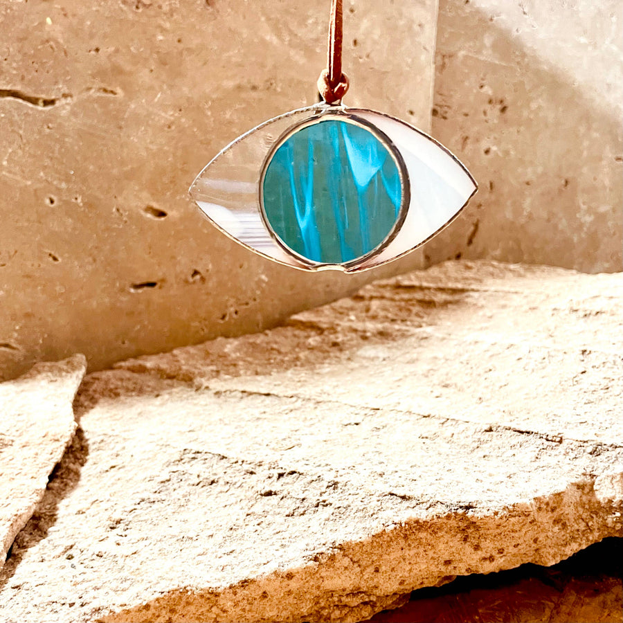 Stained Glass Evil Eye Ornament