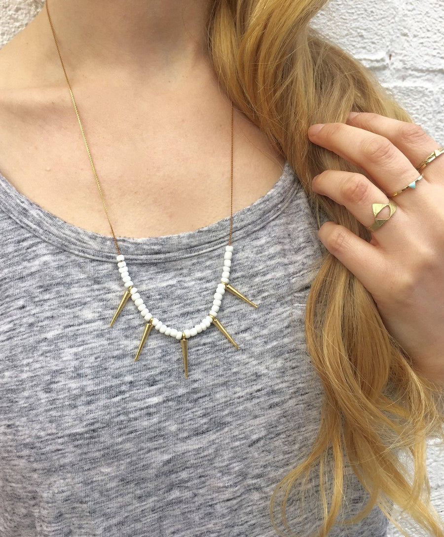 Enamel Triangle Stacking Ring: 6 / Coral