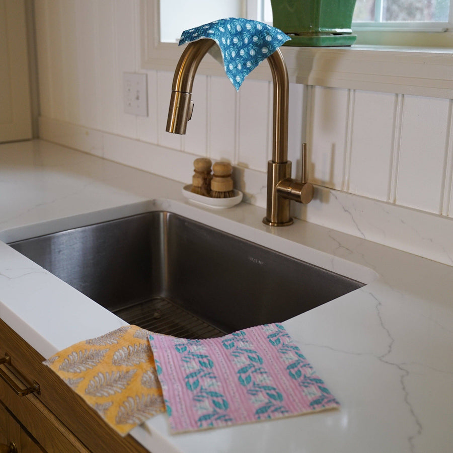 Swedish Dishcloth 3- Pack- Block Print