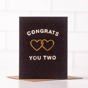 Congrats You Two - Simple Minimalist Engagement Card