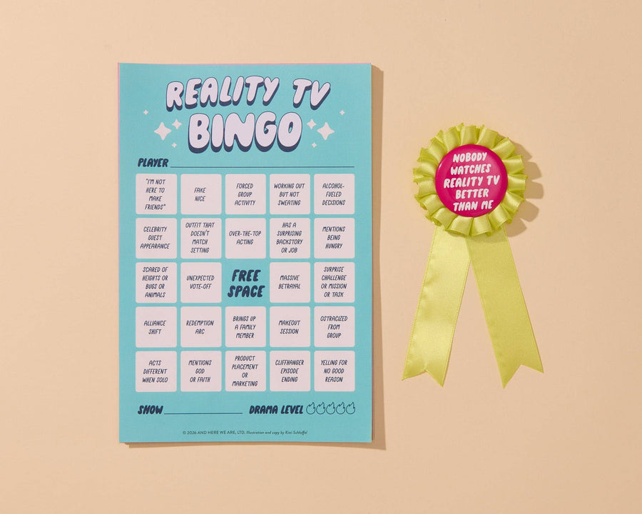 Cheesy TV Bingo Game by Your Gal Kiwi—Reality TV Bingo