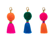 Pom Pom and Tassel Bag Charm