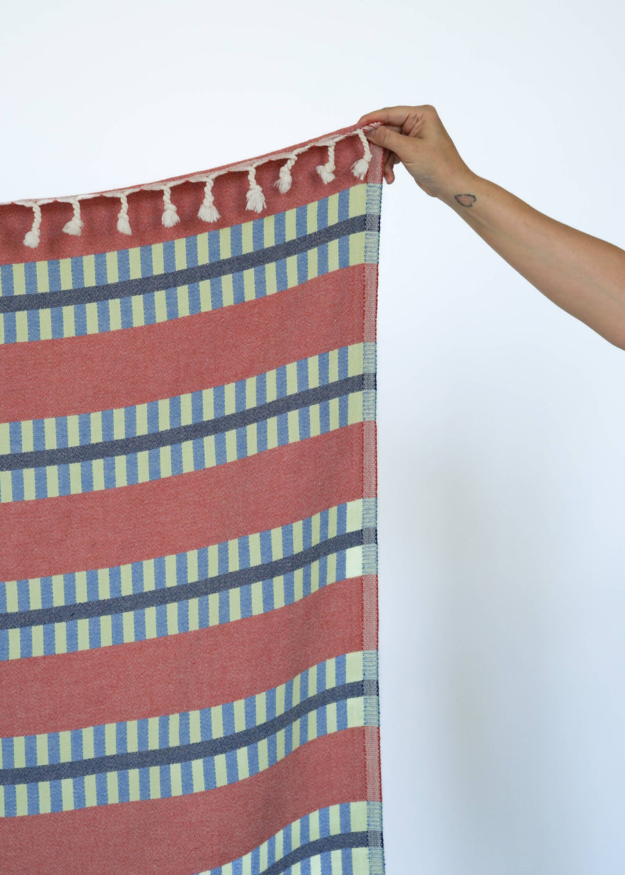 LATTICE TURKISH TOWEL / RUM PUNCH
