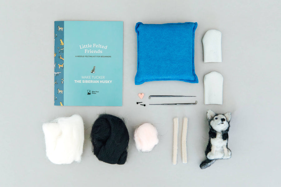 Little Felted Friends: Siberian Husky (Needle-Felting Kit)