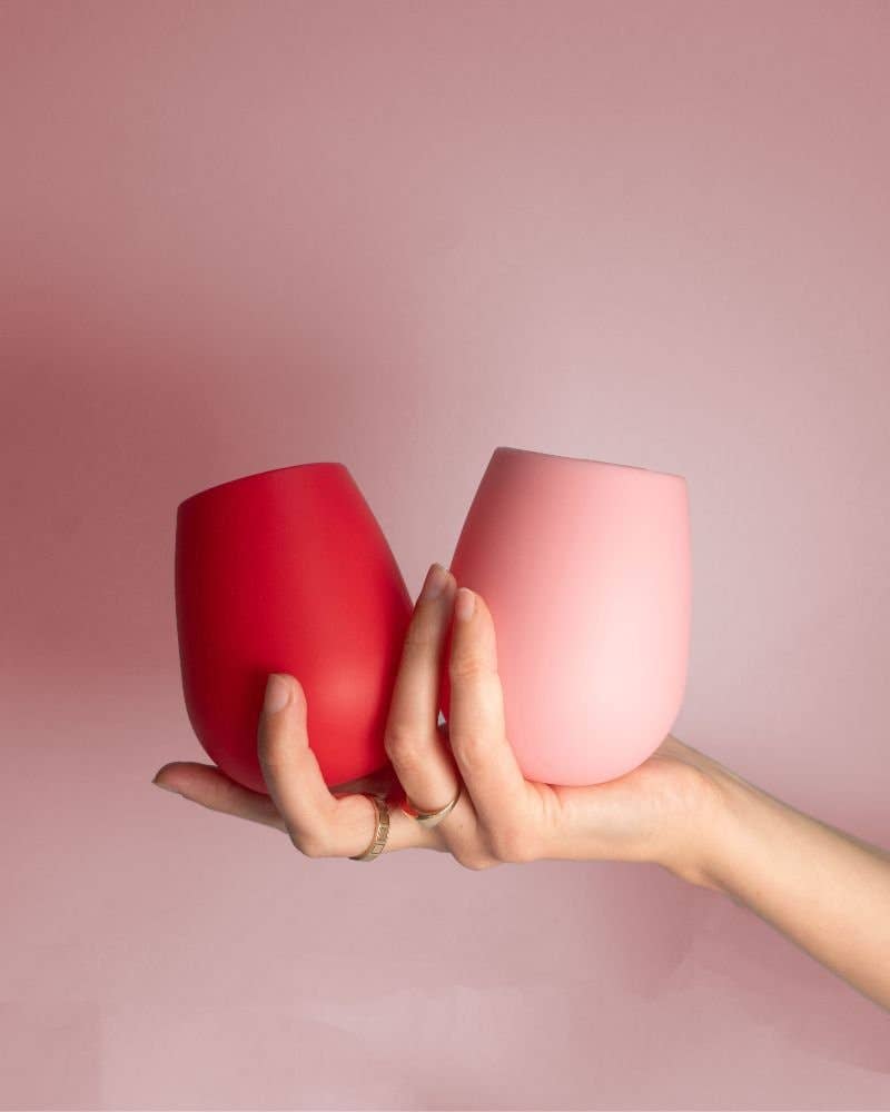 Cherry + blush | fegg | silicone unbreakable glasses