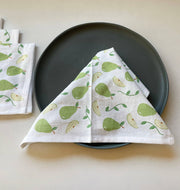 Cotton cloth napkins SET OF 4 -Pears