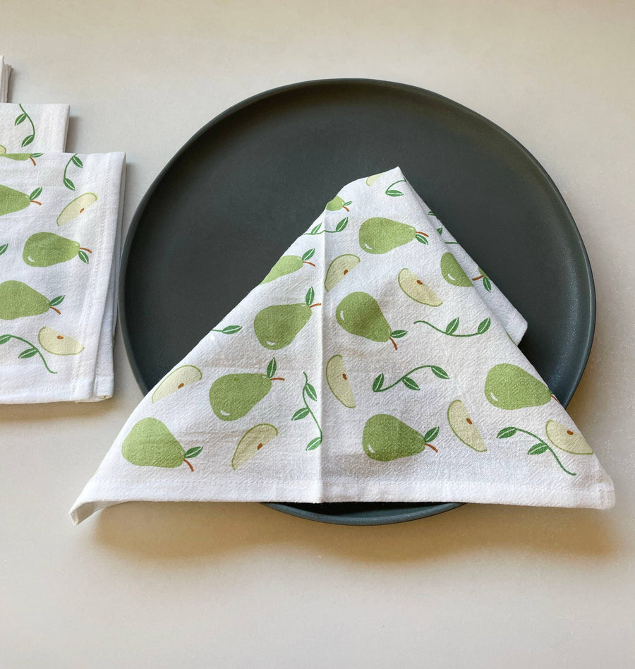 Cotton cloth napkins SET OF 4 -Pears
