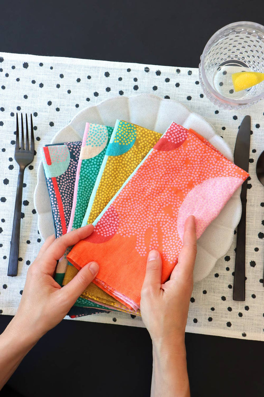 Cascade linen napkin, SET OF 4