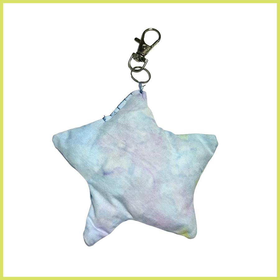 Blue-green Tie Dye Bag Charm