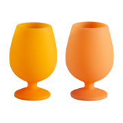 Buttermilk + cantaloupe | stemm | silicone unbreakable wine glasses